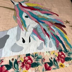 Homemade Appliqué Unicorn Quilt